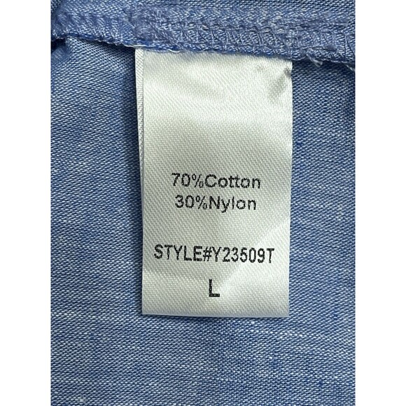 Tuckernuck Lydell Button Front Maxi Dress sz L Womens Chambray Beachy Coastal - Picture 15 of 16